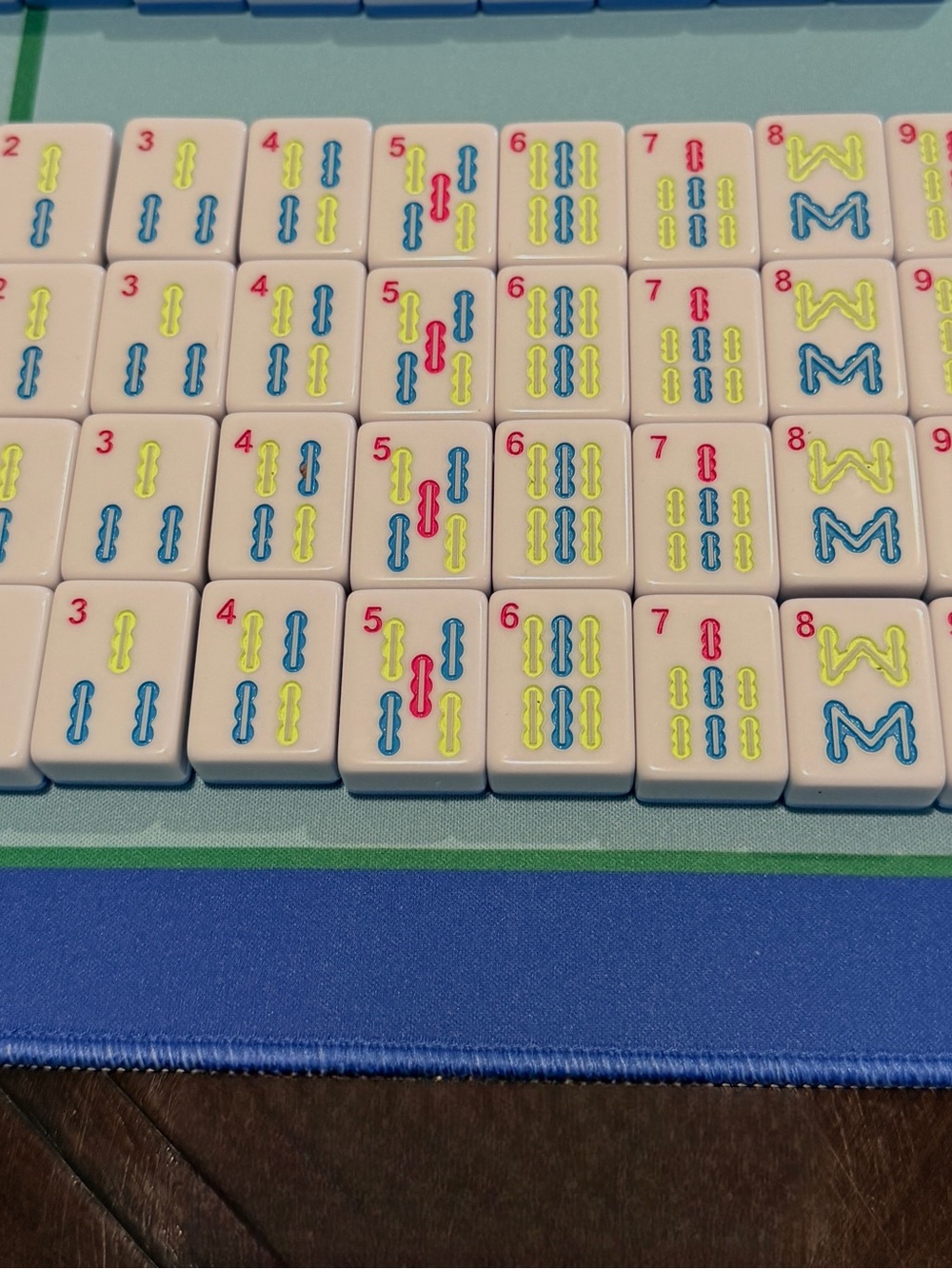 New, American Mahjong Set - 166 Tiles with Blue Back - Picture 6 of 8